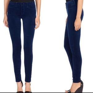 J Brand Super Skinny Cali Blue Velvet Jeans